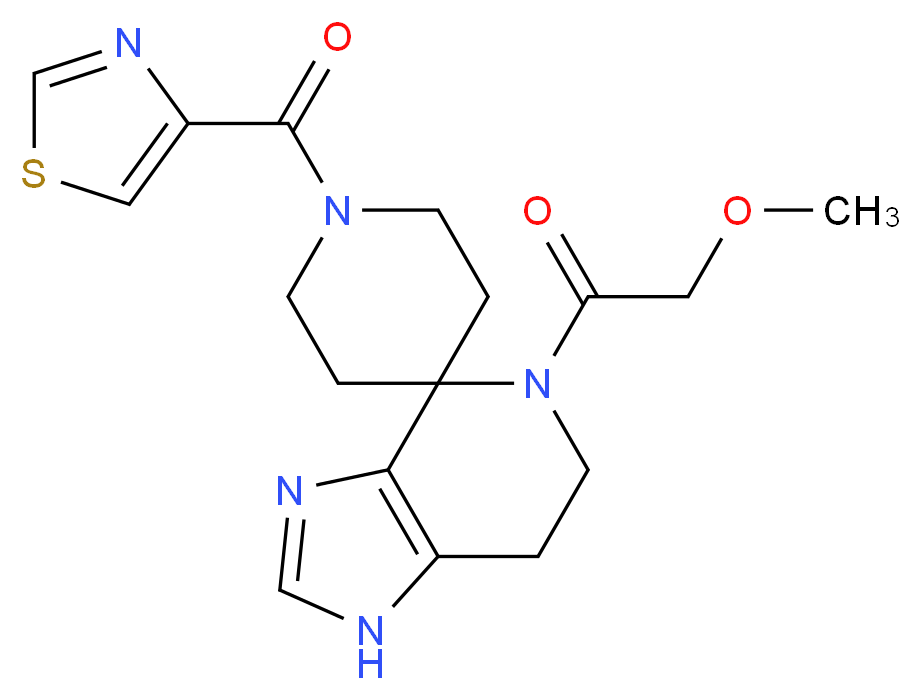 5-(methoxyacetyl)-1'-(1,3-thiazol-4-ylcarbonyl)-1,5,6,7-tetrahydrospiro[imidazo[4,5-c]pyridine-4,4'-piperidine]_Molecular_structure_CAS_)