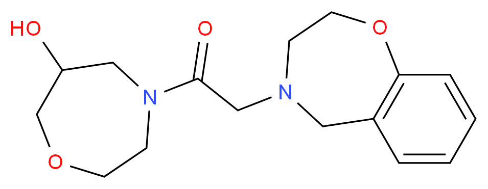 4-(2,3-dihydro-1,4-benzoxazepin-4(5H)-ylacetyl)-1,4-oxazepan-6-ol_Molecular_structure_CAS_)