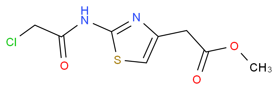 methyl {2-[(chloroacetyl)amino]-1,3-thiazol-4-yl}acetate_Molecular_structure_CAS_)