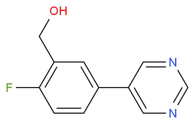 (2-fluoro-5-pyrimidin-5-ylphenyl)methanol_Molecular_structure_CAS_)