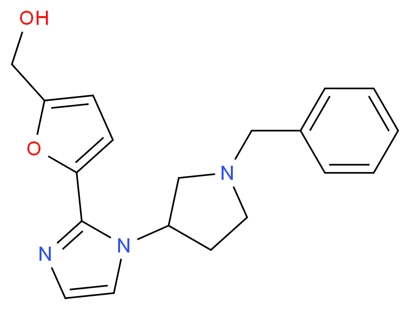 {5-[1-(1-benzylpyrrolidin-3-yl)-1H-imidazol-2-yl]-2-furyl}methanol_Molecular_structure_CAS_)