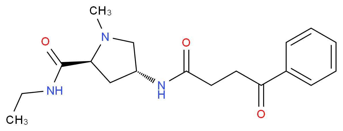 (4R)-N-ethyl-1-methyl-4-[(4-oxo-4-phenylbutanoyl)amino]-L-prolinamide_Molecular_structure_CAS_)