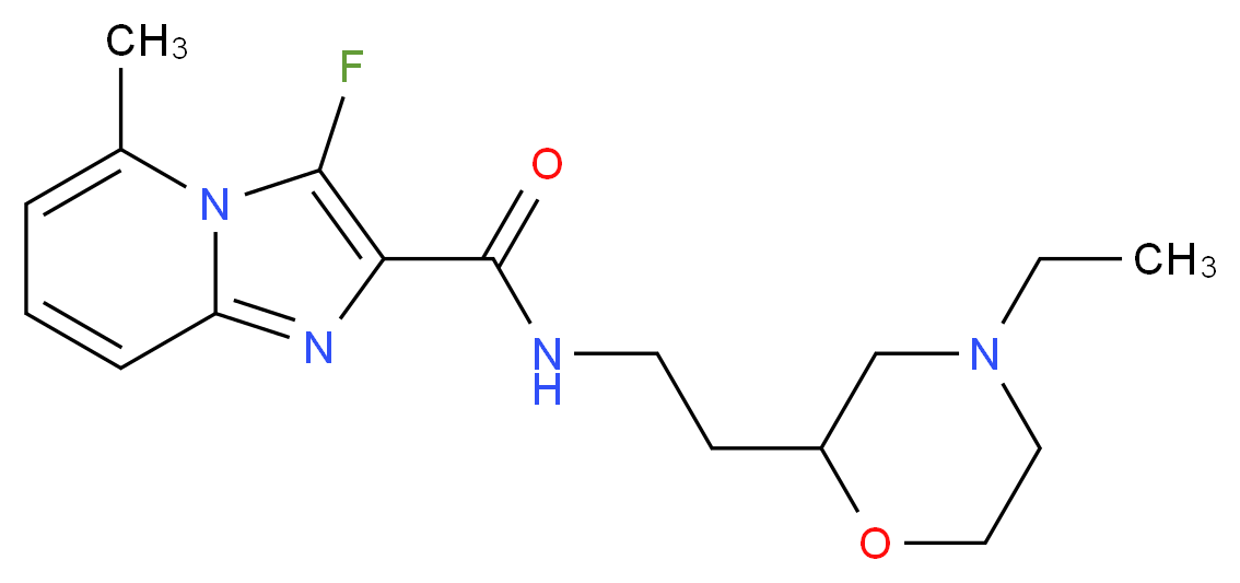 N-[2-(4-ethylmorpholin-2-yl)ethyl]-3-fluoro-5-methylimidazo[1,2-a]pyridine-2-carboxamide_Molecular_structure_CAS_)