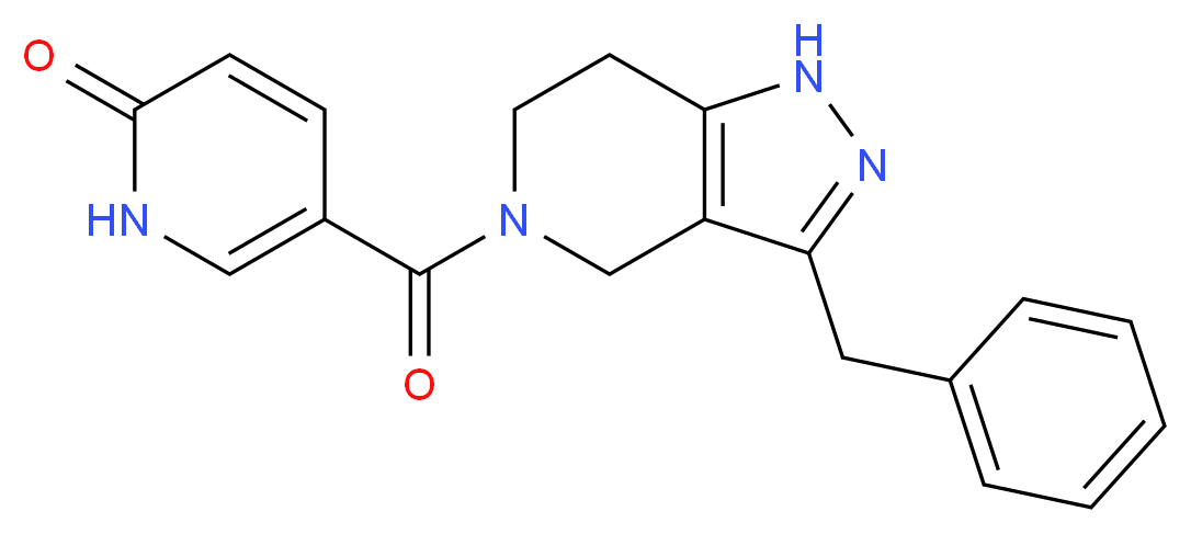5-[(3-benzyl-1,4,6,7-tetrahydro-5H-pyrazolo[4,3-c]pyridin-5-yl)carbonyl]pyridin-2(1H)-one_Molecular_structure_CAS_)