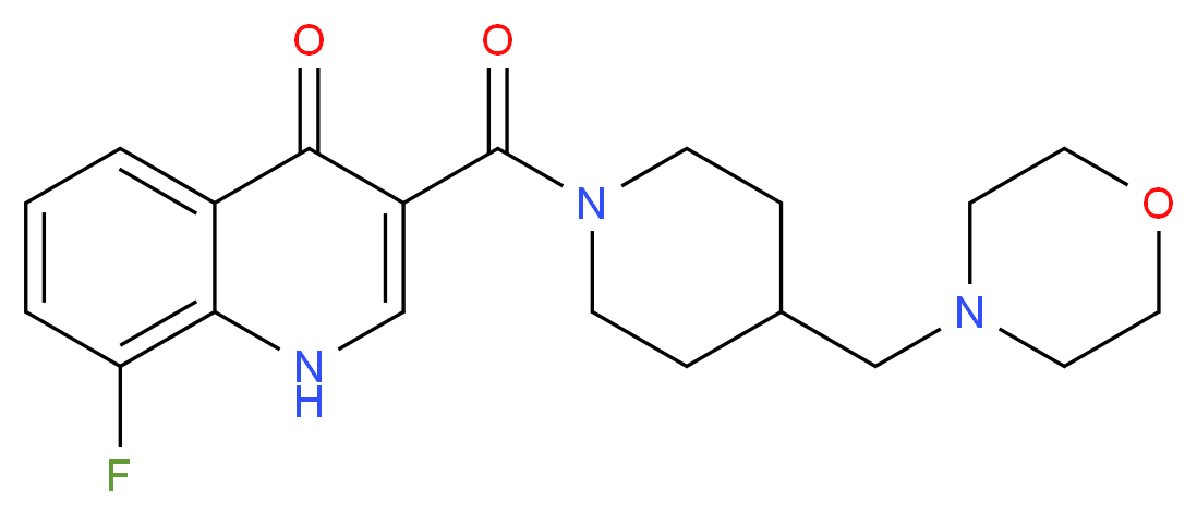 8-fluoro-3-{[4-(4-morpholinylmethyl)-1-piperidinyl]carbonyl}-4(1H)-quinolinone_Molecular_structure_CAS_)