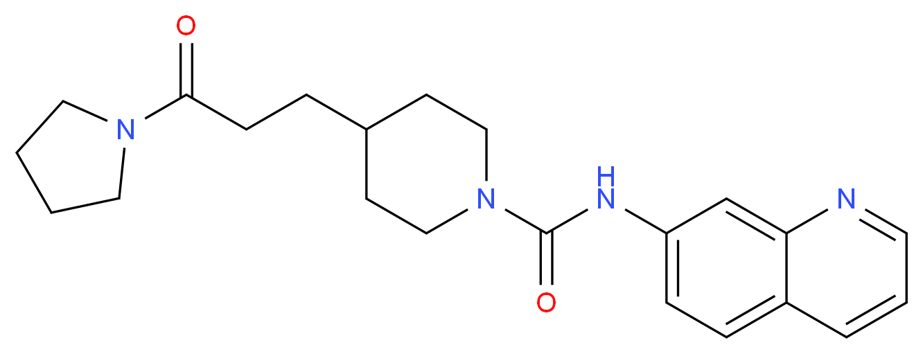 4-(3-oxo-3-pyrrolidin-1-ylpropyl)-N-quinolin-7-ylpiperidine-1-carboxamide_Molecular_structure_CAS_)