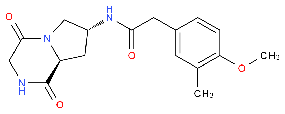 N-[(7R,8aS)-1,4-dioxooctahydropyrrolo[1,2-a]pyrazin-7-yl]-2-(4-methoxy-3-methylphenyl)acetamide_Molecular_structure_CAS_)