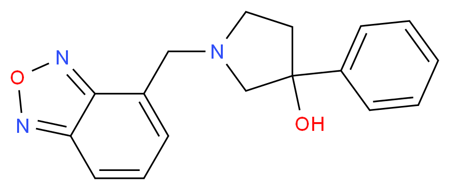 1-(2,1,3-benzoxadiazol-4-ylmethyl)-3-phenylpyrrolidin-3-ol_Molecular_structure_CAS_)