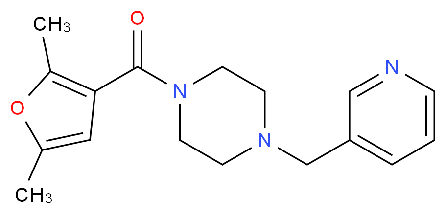 1-(2,5-dimethyl-3-furoyl)-4-(3-pyridinylmethyl)piperazine_Molecular_structure_CAS_)
