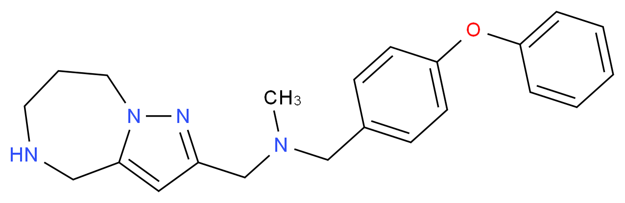 N-methyl-1-(4-phenoxyphenyl)-N-(5,6,7,8-tetrahydro-4H-pyrazolo[1,5-a][1,4]diazepin-2-ylmethyl)methanamine_Molecular_structure_CAS_)