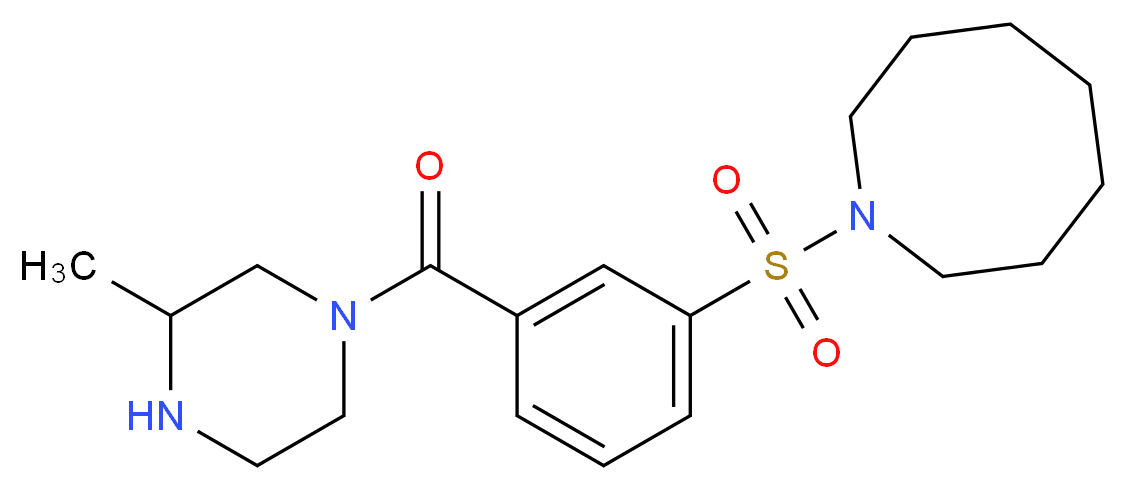 1-({3-[(3-methylpiperazin-1-yl)carbonyl]phenyl}sulfonyl)azocane_Molecular_structure_CAS_)