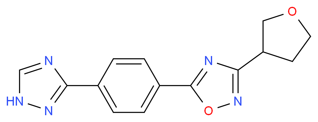 3-(tetrahydrofuran-3-yl)-5-[4-(1H-1,2,4-triazol-3-yl)phenyl]-1,2,4-oxadiazole_Molecular_structure_CAS_)