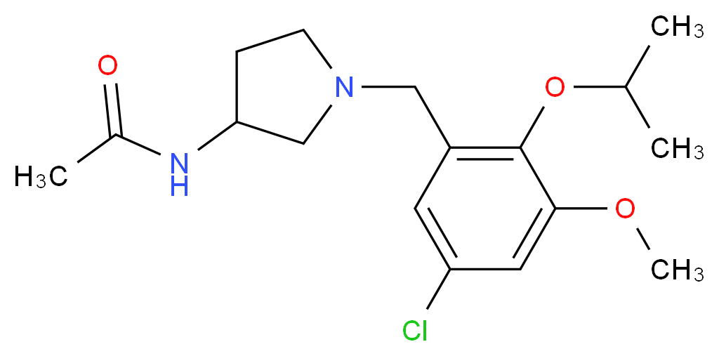 N-[1-(5-chloro-2-isopropoxy-3-methoxybenzyl)pyrrolidin-3-yl]acetamide_Molecular_structure_CAS_)