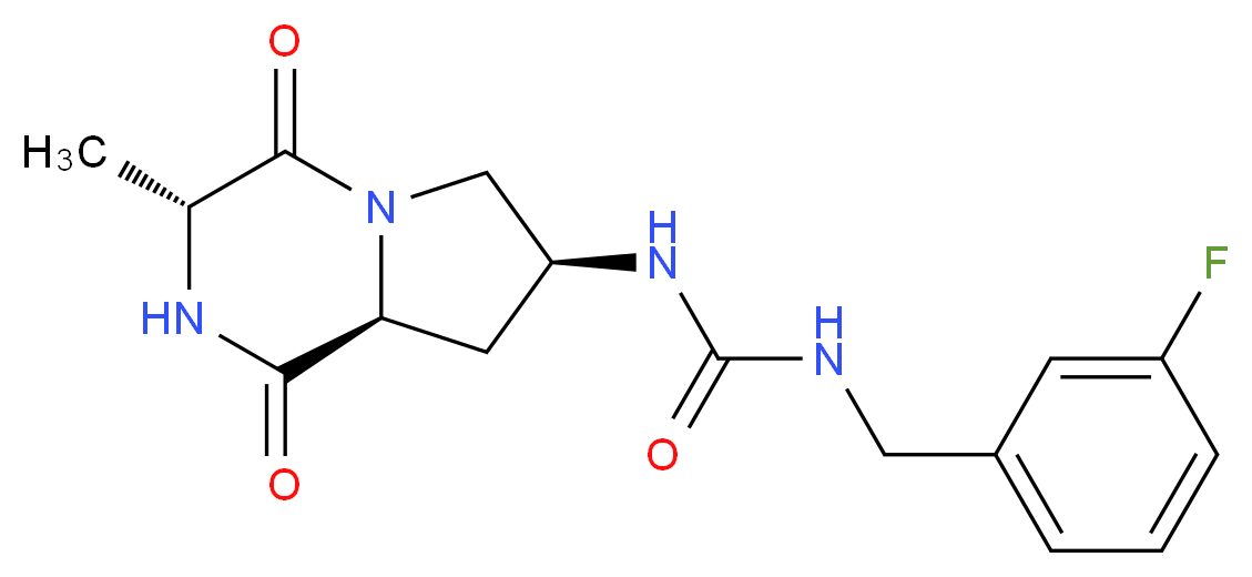 N-(3-fluorobenzyl)-N'-[(3R,7S,8aS)-3-methyl-1,4-dioxooctahydropyrrolo[1,2-a]pyrazin-7-yl]urea_Molecular_structure_CAS_)