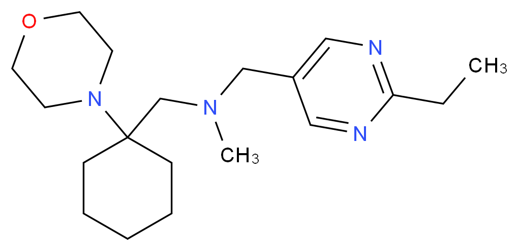 1-(2-ethylpyrimidin-5-yl)-N-methyl-N-[(1-morpholin-4-ylcyclohexyl)methyl]methanamine_Molecular_structure_CAS_)