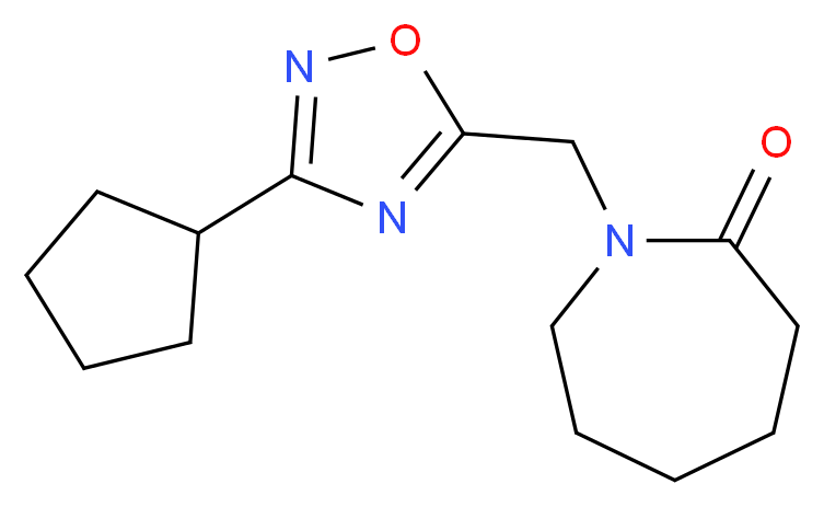1-[(3-cyclopentyl-1,2,4-oxadiazol-5-yl)methyl]-2-azepanone_Molecular_structure_CAS_)