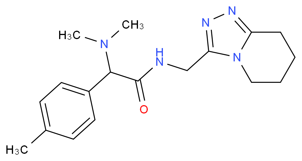 2-(dimethylamino)-2-(4-methylphenyl)-N-(5,6,7,8-tetrahydro[1,2,4]triazolo[4,3-a]pyridin-3-ylmethyl)acetamide_Molecular_structure_CAS_)