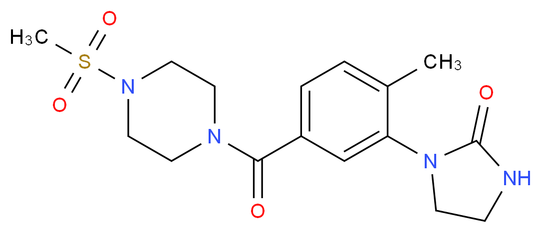 1-(2-methyl-5-{[4-(methylsulfonyl)-1-piperazinyl]carbonyl}phenyl)-2-imidazolidinone_Molecular_structure_CAS_)
