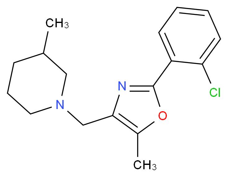 1-{[2-(2-chlorophenyl)-5-methyl-1,3-oxazol-4-yl]methyl}-3-methylpiperidine_Molecular_structure_CAS_)