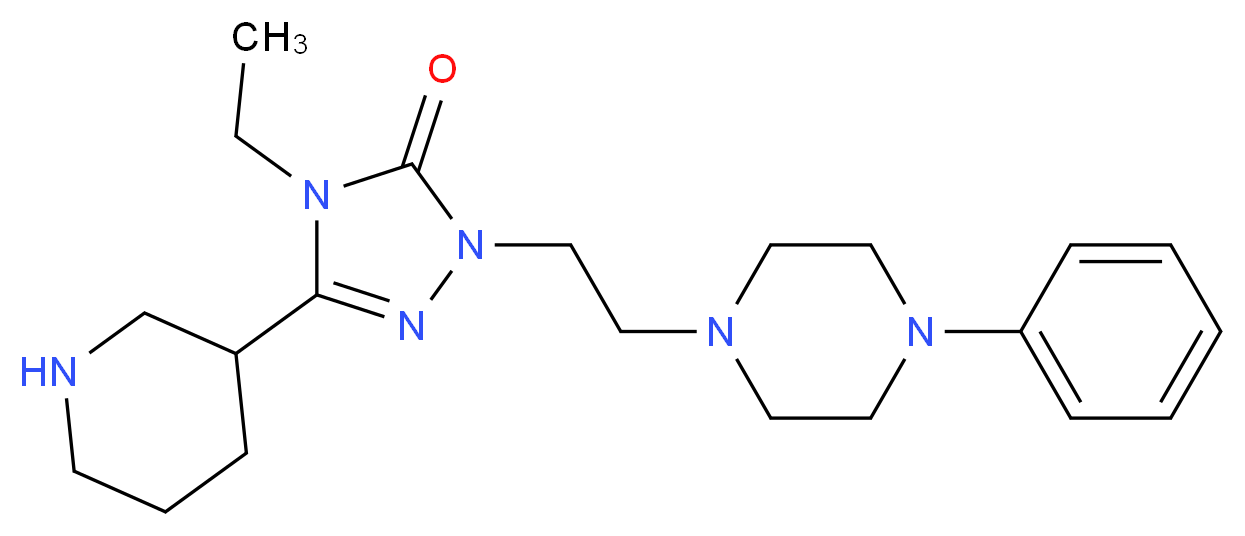 4-ethyl-2-[2-(4-phenylpiperazin-1-yl)ethyl]-5-piperidin-3-yl-2,4-dihydro-3H-1,2,4-triazol-3-one_Molecular_structure_CAS_)