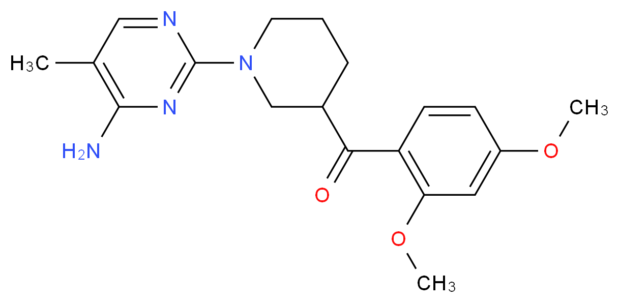 [1-(4-amino-5-methylpyrimidin-2-yl)piperidin-3-yl](2,4-dimethoxyphenyl)methanone_Molecular_structure_CAS_)