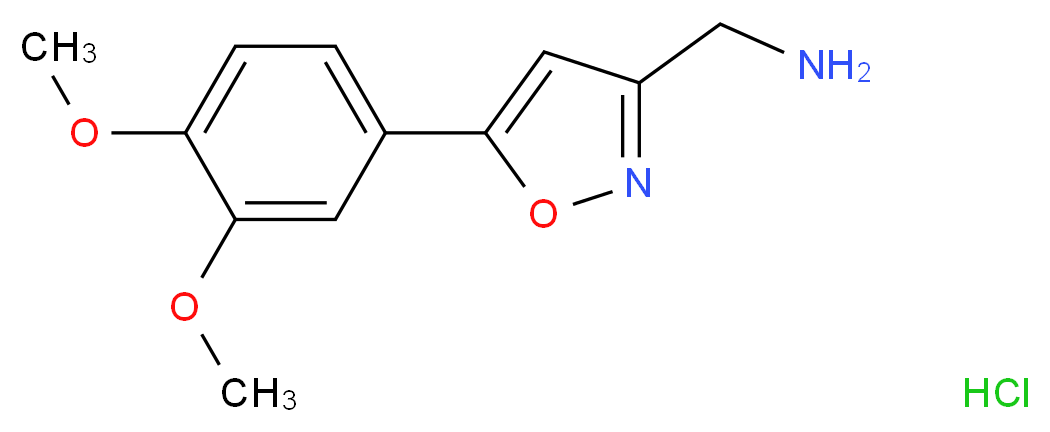 {[5-(3,4-Dimethoxyphenyl)isoxazol-3-yl]-methyl}amine hydrochloride_Molecular_structure_CAS_)