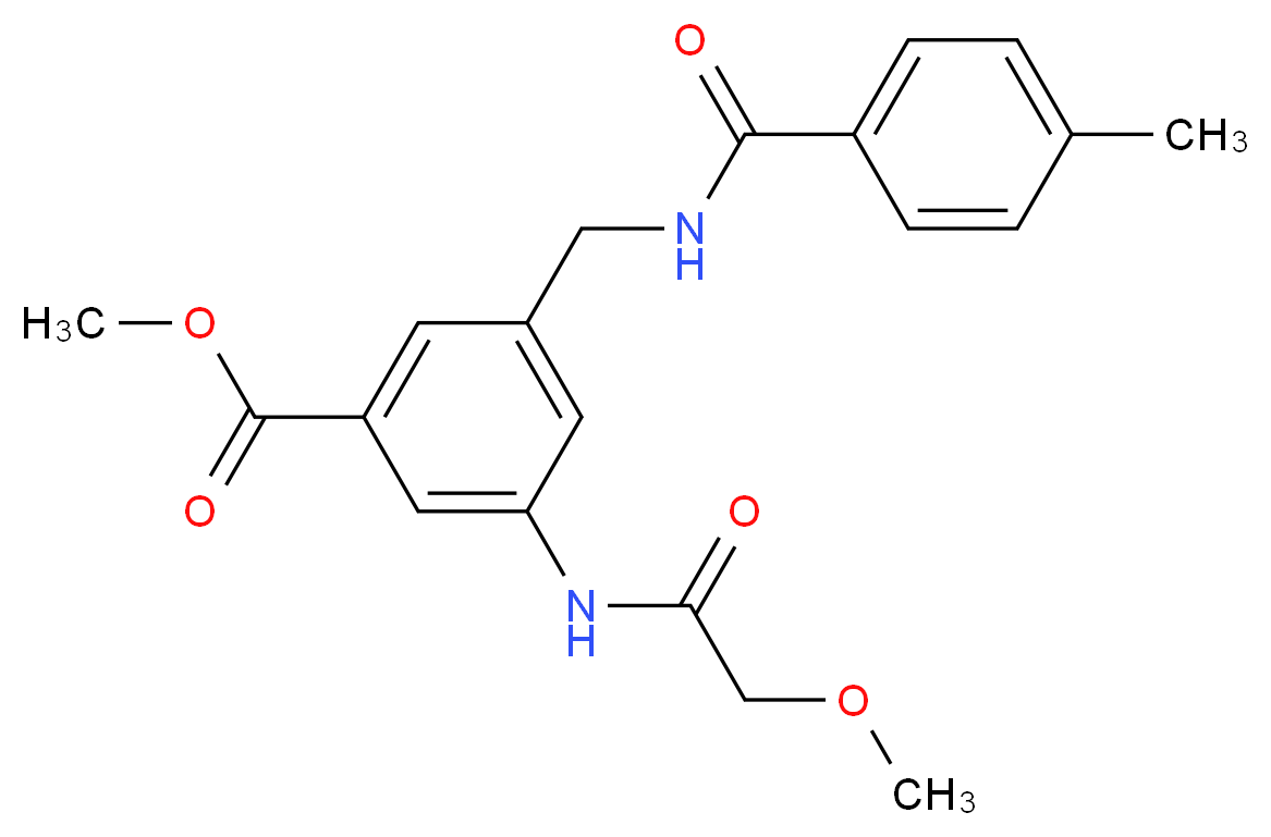 methyl 3-[(methoxyacetyl)amino]-5-{[(4-methylbenzoyl)amino]methyl}benzoate_Molecular_structure_CAS_)