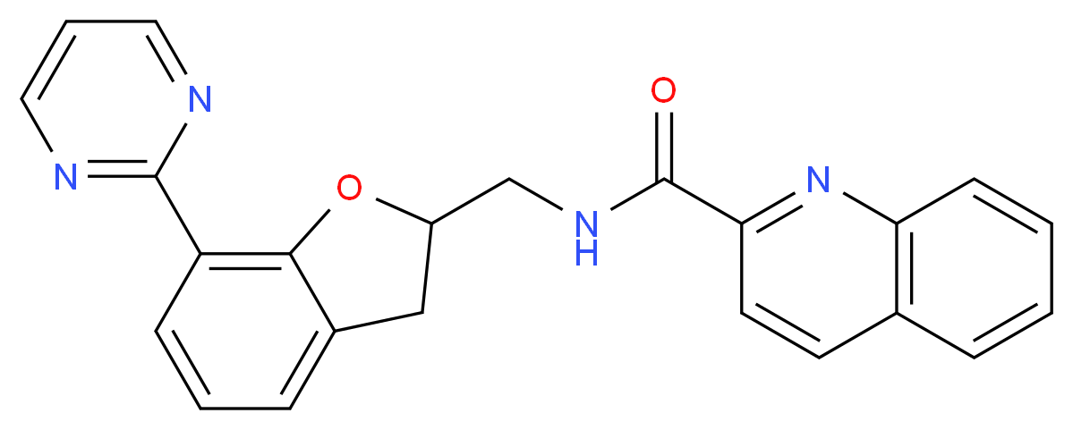 N-{[7-(2-pyrimidinyl)-2,3-dihydro-1-benzofuran-2-yl]methyl}-2-quinolinecarboxamide_Molecular_structure_CAS_)