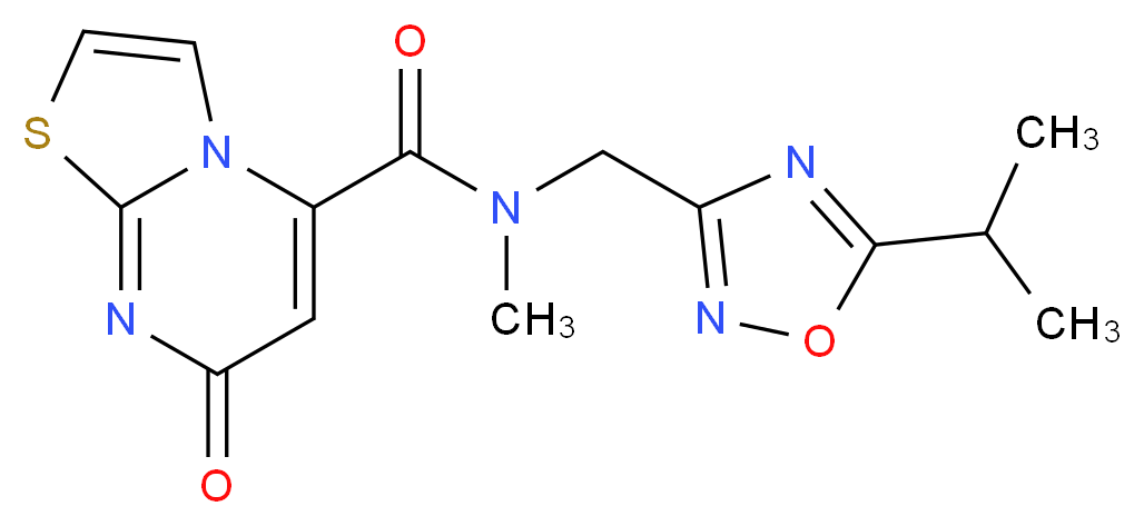 N-[(5-isopropyl-1,2,4-oxadiazol-3-yl)methyl]-N-methyl-7-oxo-7H-[1,3]thiazolo[3,2-a]pyrimidine-5-carboxamide_Molecular_structure_CAS_)