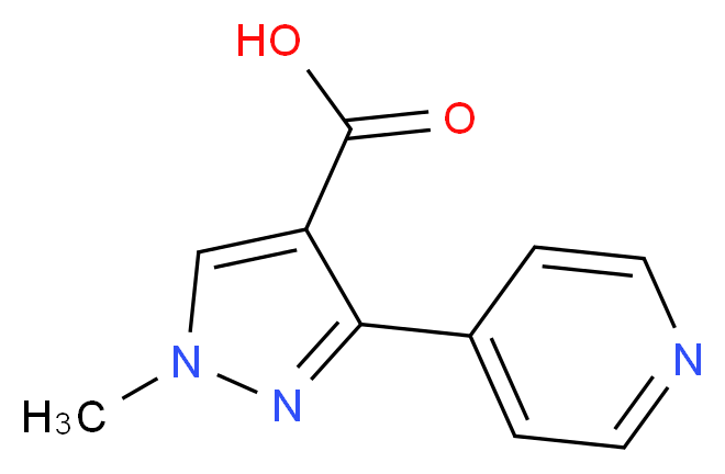 1-methyl-3-(pyridin-4-yl)-1H-pyrazole-4-carboxylic acid_Molecular_structure_CAS_)