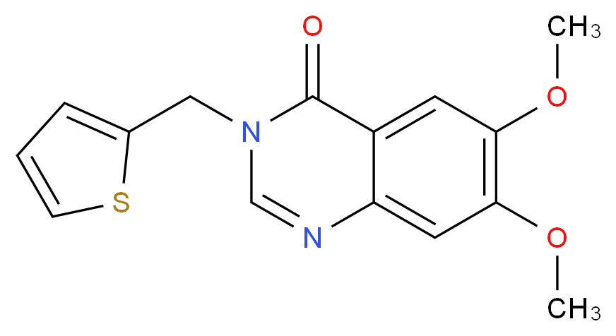 6,7-dimethoxy-3-(2-thienylmethyl)quinazolin-4(3H)-one_Molecular_structure_CAS_)