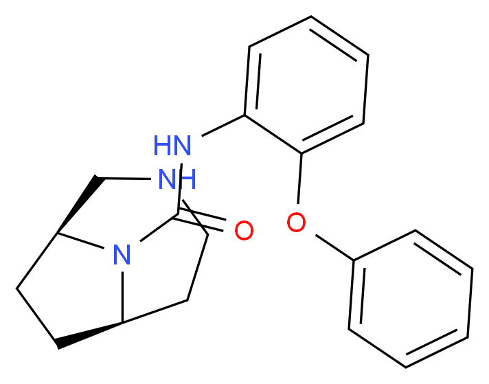 (1S*,6R*)-N-(2-phenoxyphenyl)-3,9-diazabicyclo[4.2.1]nonane-9-carboxamide_Molecular_structure_CAS_)