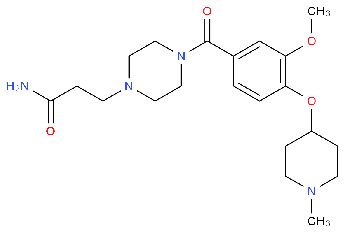 3-(4-{3-methoxy-4-[(1-methyl-4-piperidinyl)oxy]benzoyl}-1-piperazinyl)propanamide_Molecular_structure_CAS_)
