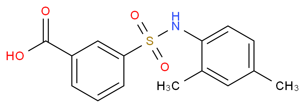 3-(2,4-Dimethyl-phenylsulfamoyl)-benzoic acid_Molecular_structure_CAS_)