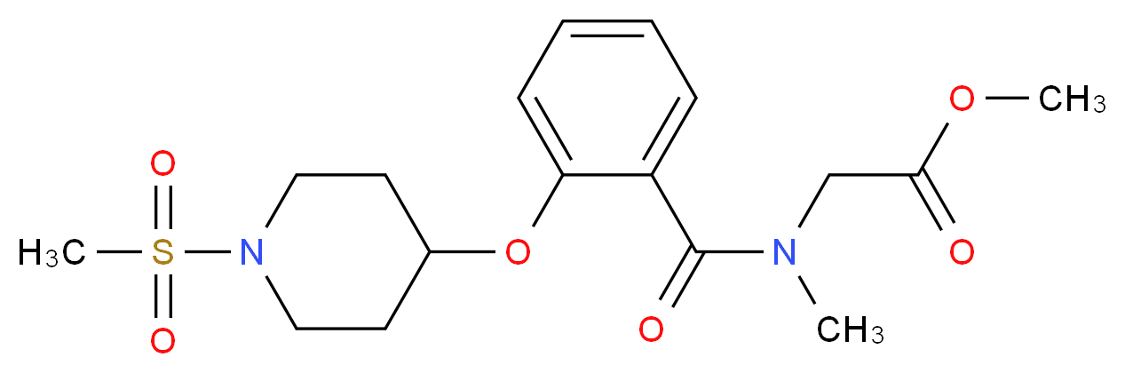 methyl N-methyl-N-(2-{[1-(methylsulfonyl)-4-piperidinyl]oxy}benzoyl)glycinate_Molecular_structure_CAS_)