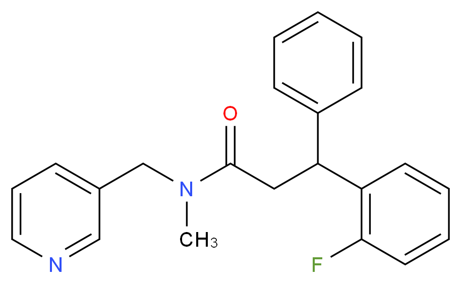 3-(2-fluorophenyl)-N-methyl-3-phenyl-N-(3-pyridinylmethyl)propanamide_Molecular_structure_CAS_)