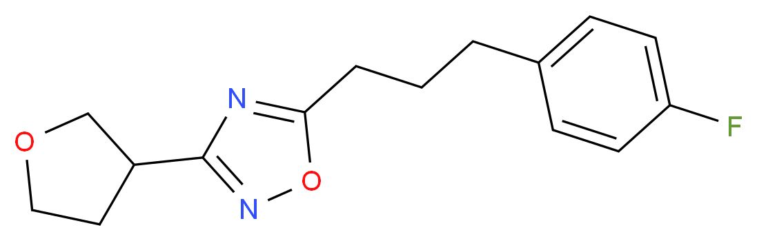 5-[3-(4-fluorophenyl)propyl]-3-(tetrahydrofuran-3-yl)-1,2,4-oxadiazole_Molecular_structure_CAS_)