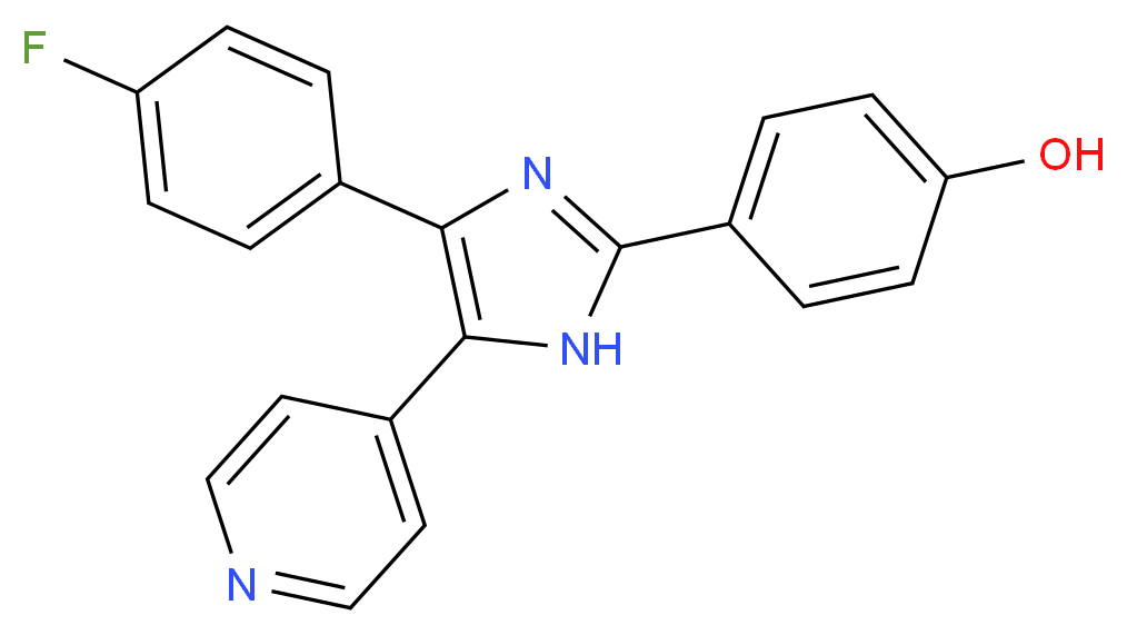 4-(4-fluorophenyl)-2-(4-hydroxyphenyl)-5-(4-pyridyl)-1h-imidazole_Molecular_structure_CAS_152121-30-7)