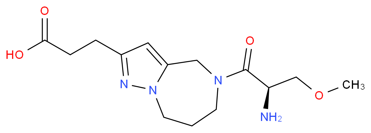 3-[5-(O-methyl-D-seryl)-5,6,7,8-tetrahydro-4H-pyrazolo[1,5-a][1,4]diazepin-2-yl]propanoic acid_Molecular_structure_CAS_)