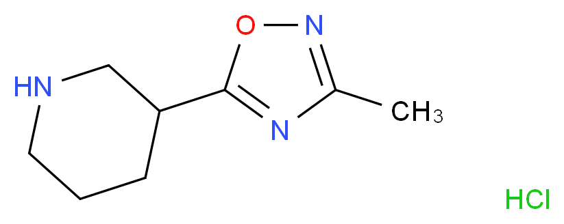 3-methyl-5-(piperidin-3-yl)-1,2,4-oxadiazole hydrochloride_Molecular_structure_CAS_)