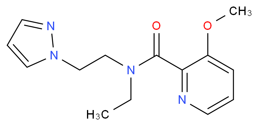 N-ethyl-3-methoxy-N-[2-(1H-pyrazol-1-yl)ethyl]pyridine-2-carboxamide_Molecular_structure_CAS_)