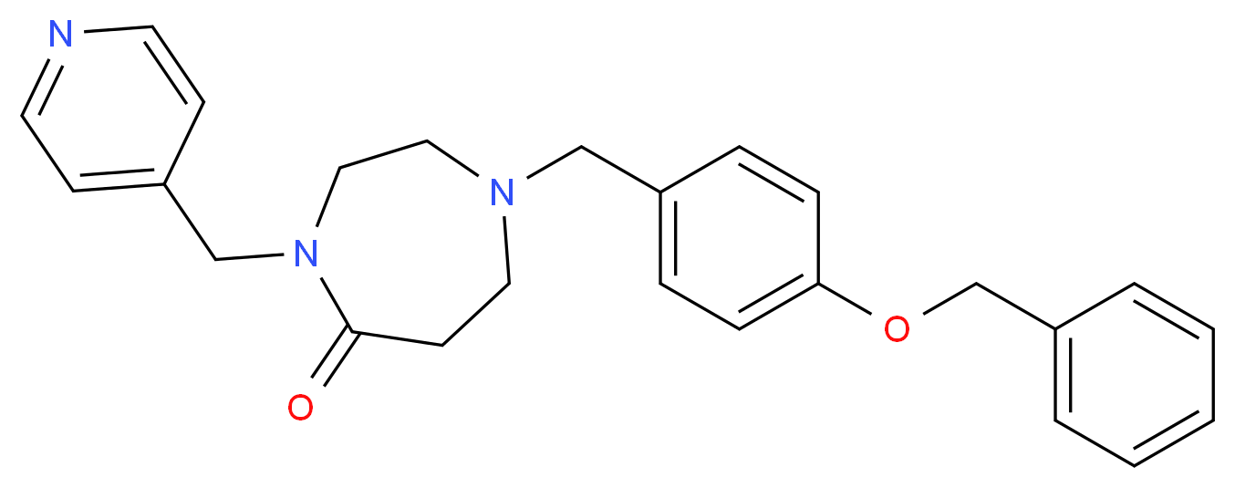 1-[4-(benzyloxy)benzyl]-4-(4-pyridinylmethyl)-1,4-diazepan-5-one_Molecular_structure_CAS_)
