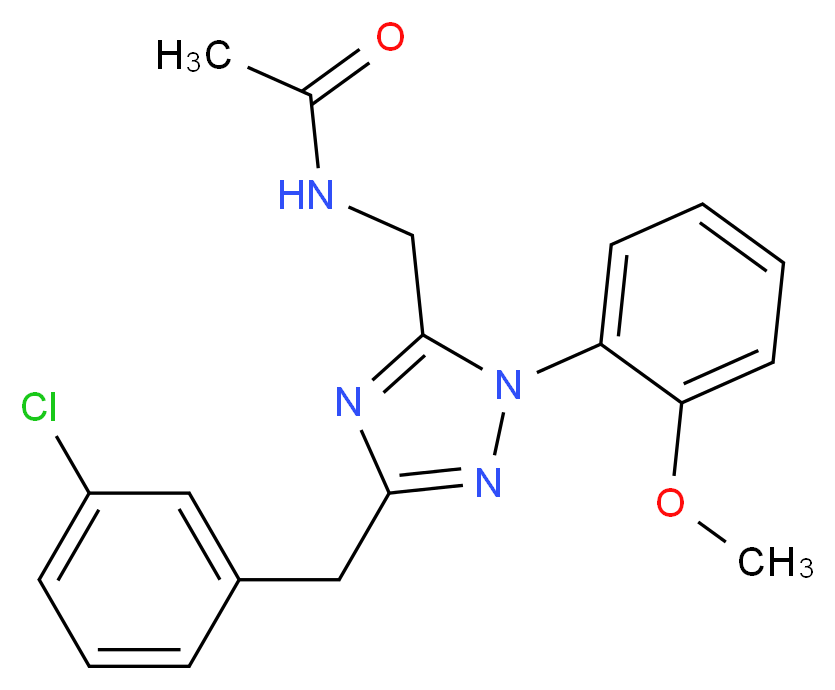 N-{[3-(3-chlorobenzyl)-1-(2-methoxyphenyl)-1H-1,2,4-triazol-5-yl]methyl}acetamide_Molecular_structure_CAS_)