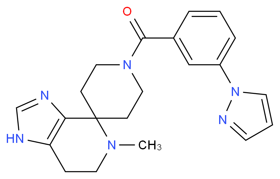 5-methyl-1'-[3-(1H-pyrazol-1-yl)benzoyl]-1,5,6,7-tetrahydrospiro[imidazo[4,5-c]pyridine-4,4'-piperidine]_Molecular_structure_CAS_)