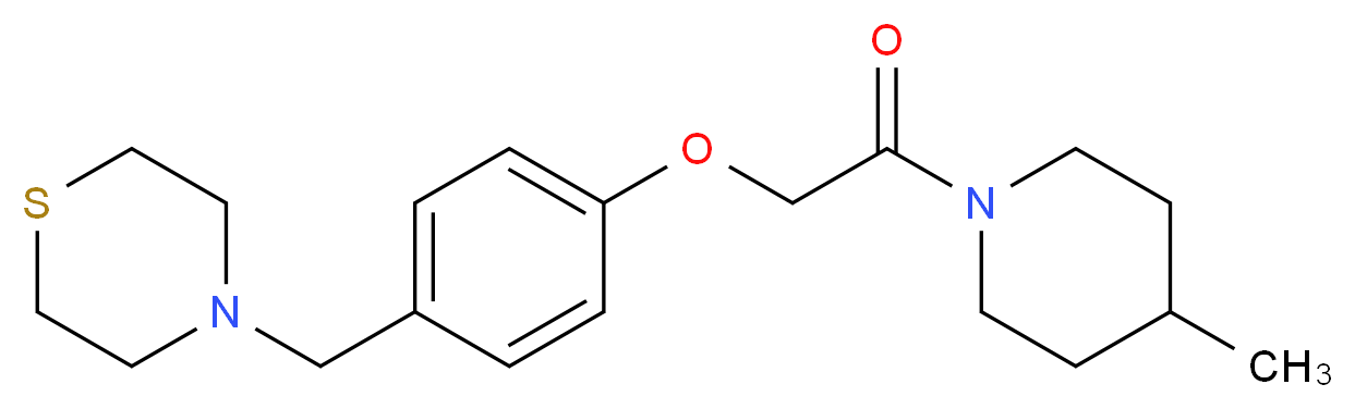 4-{4-[2-(4-methylpiperidin-1-yl)-2-oxoethoxy]benzyl}thiomorpholine_Molecular_structure_CAS_)