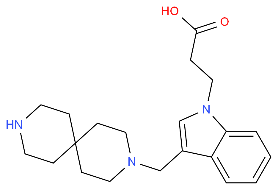 3-[3-(3,9-diazaspiro[5.5]undec-3-ylmethyl)-1H-indol-1-yl]propanoic acid_Molecular_structure_CAS_)