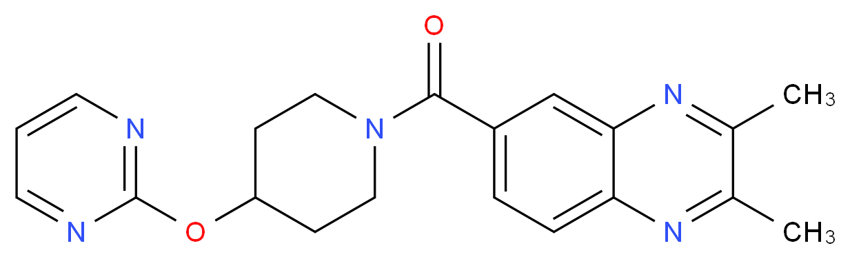 2,3-dimethyl-6-{[4-(pyrimidin-2-yloxy)piperidin-1-yl]carbonyl}quinoxaline_Molecular_structure_CAS_)