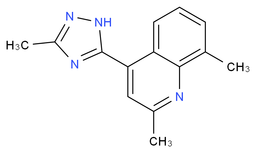 2,8-dimethyl-4-(3-methyl-1H-1,2,4-triazol-5-yl)quinoline_Molecular_structure_CAS_)