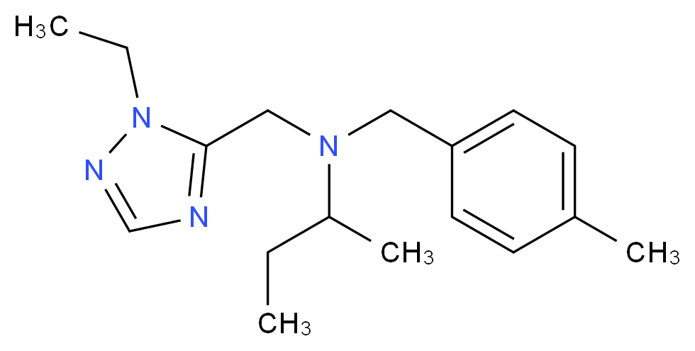 N-[(1-ethyl-1H-1,2,4-triazol-5-yl)methyl]-N-(4-methylbenzyl)butan-2-amine_Molecular_structure_CAS_)