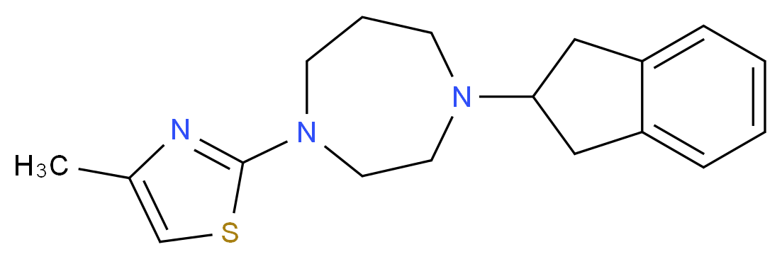 1-(2,3-dihydro-1H-inden-2-yl)-4-(4-methyl-1,3-thiazol-2-yl)-1,4-diazepane_Molecular_structure_CAS_)